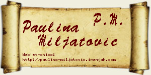 Paulina Miljatović vizit kartica
